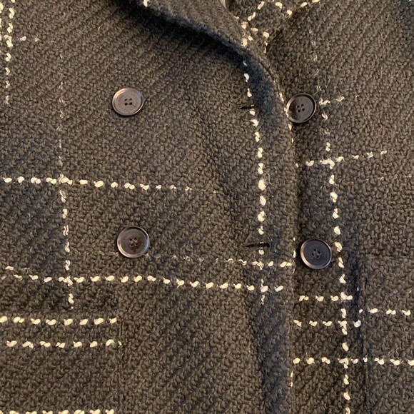 Anine Bing Norma winter coat in black plaid - Picture 3 of 7